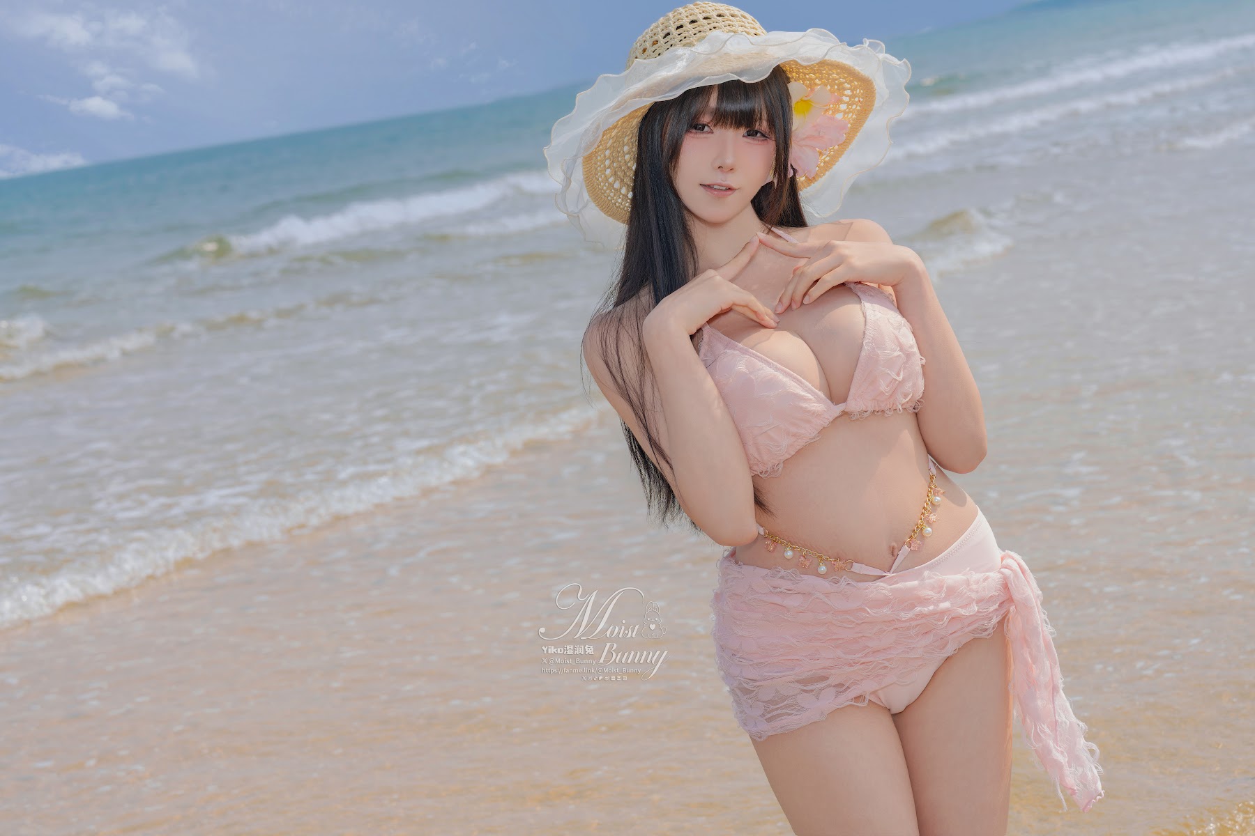 Coser@黏黏团子兔 – 07月作品『粉红假日』 - P56
