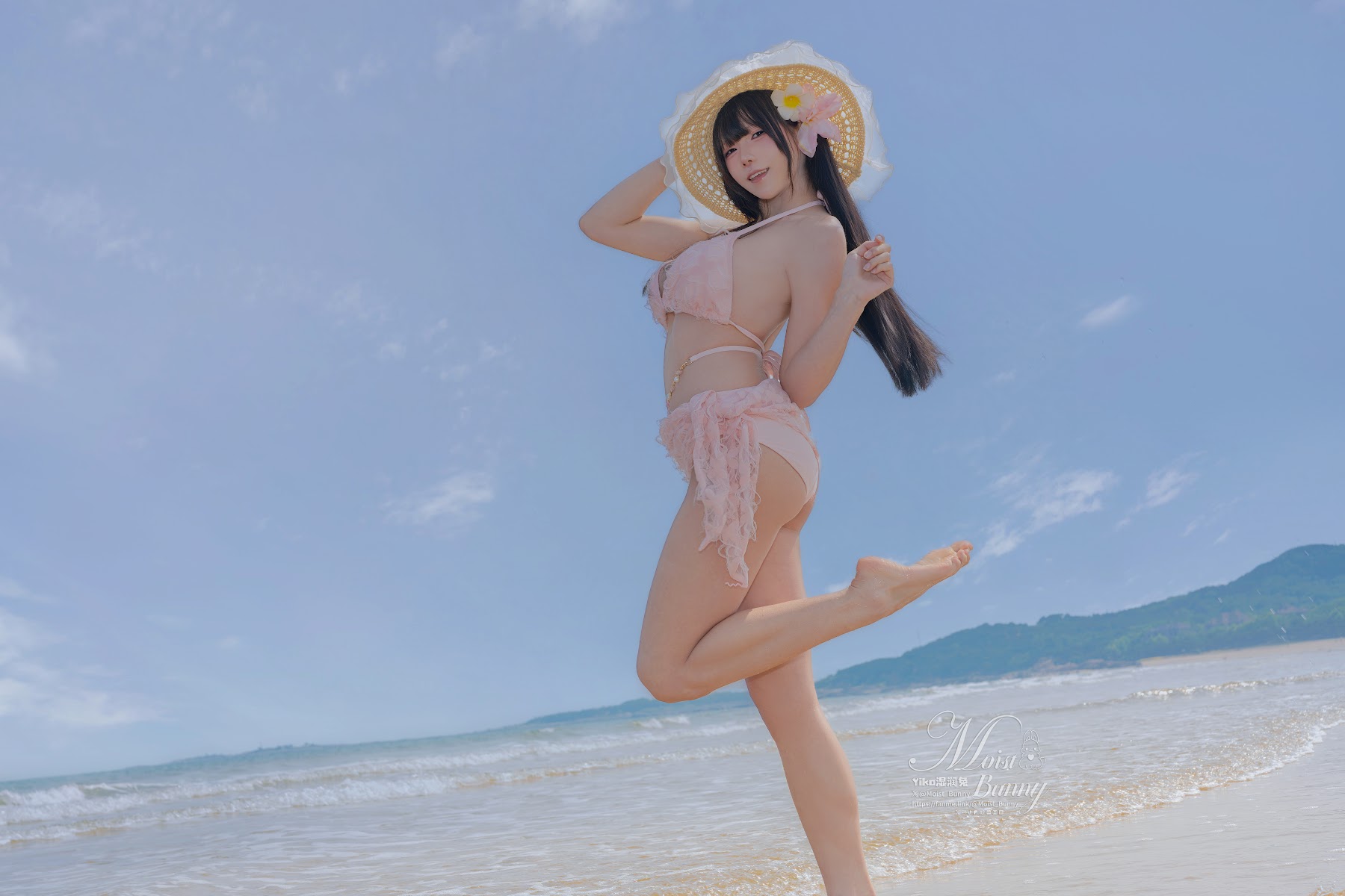 Coser@黏黏团子兔 – 07月作品『粉红假日』 - P67