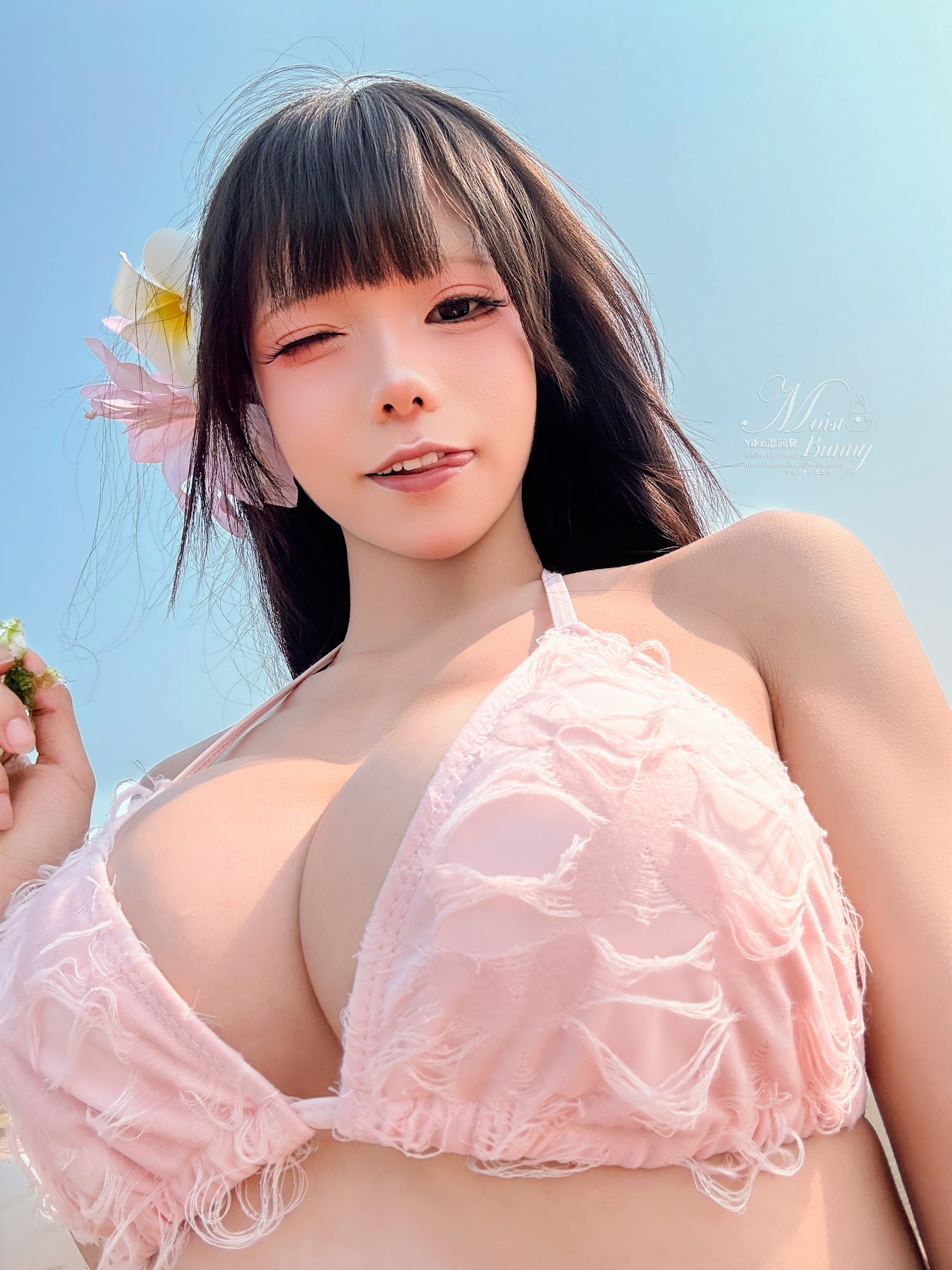 Coser@黏黏团子兔 – 07月作品『粉红假日』 - P85