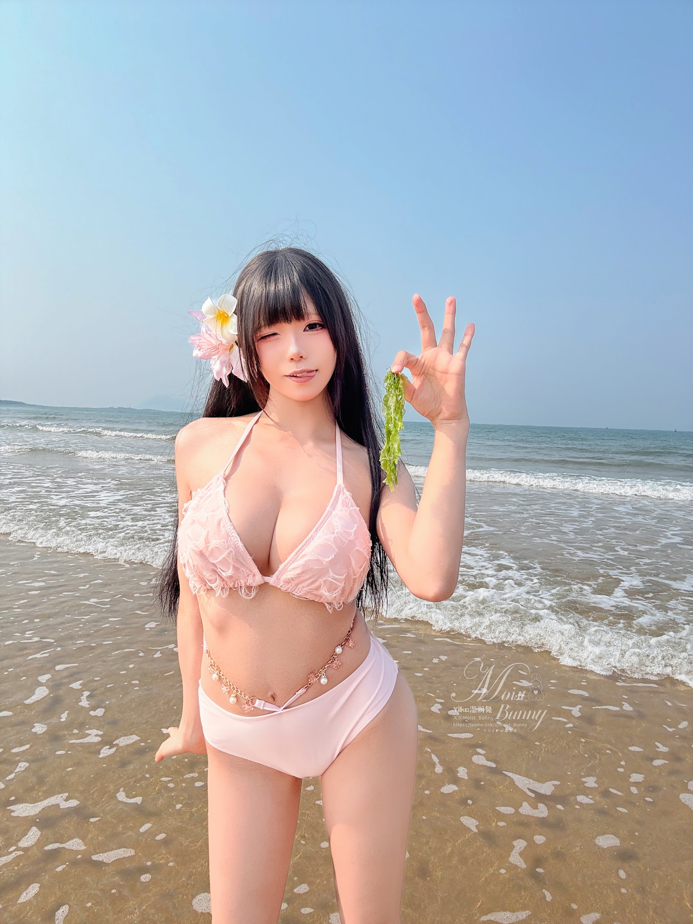 Coser@黏黏团子兔 – 07月作品『粉红假日』 - P87
