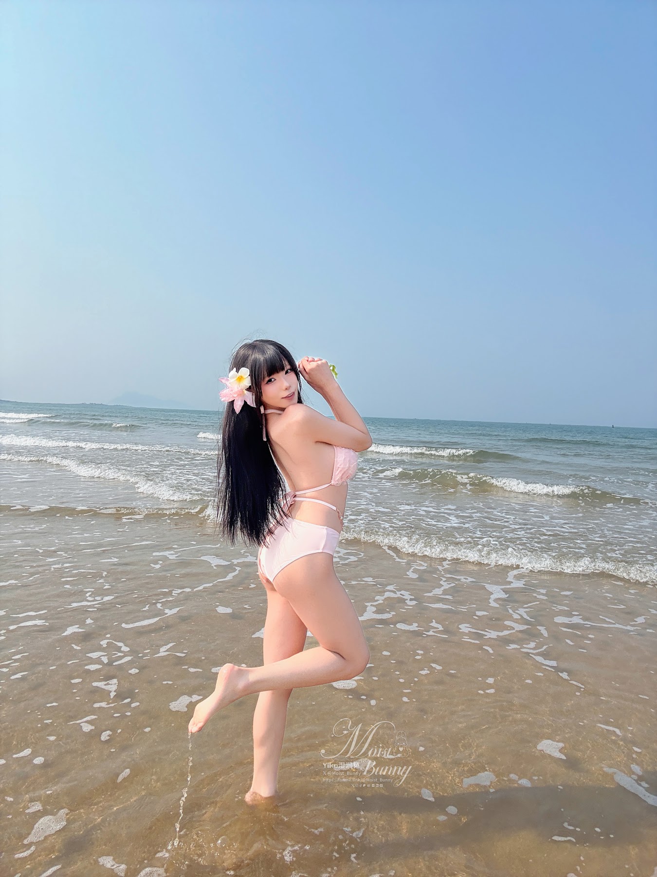 Coser@黏黏团子兔 – 07月作品『粉红假日』 - P90