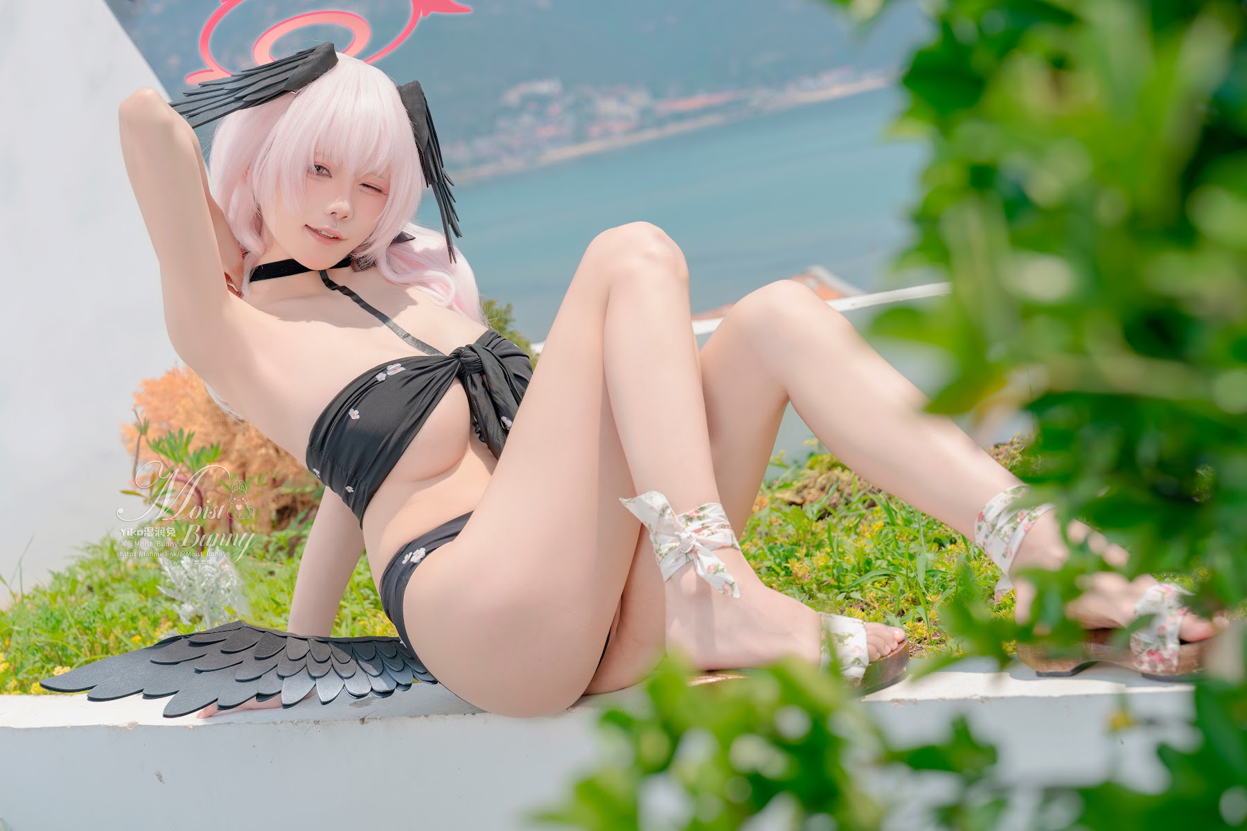 Coser@黏黏团子兔 – 08月作品『下江小春 泳装』Honey - P22