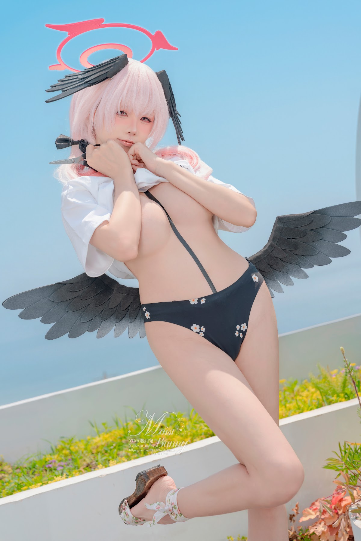 Coser@黏黏团子兔 – 08月作品『下江小春 泳装』Honey - P2