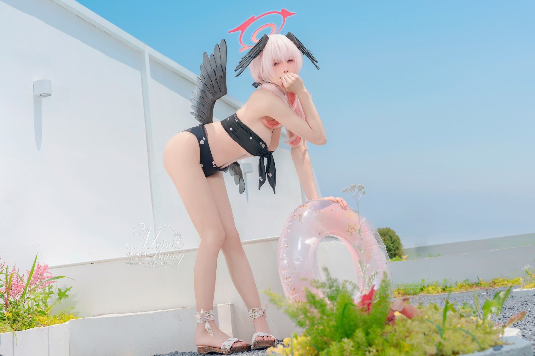 Coser@黏黏团子兔 – 08月作品『下江小春 泳装』Honey - P29