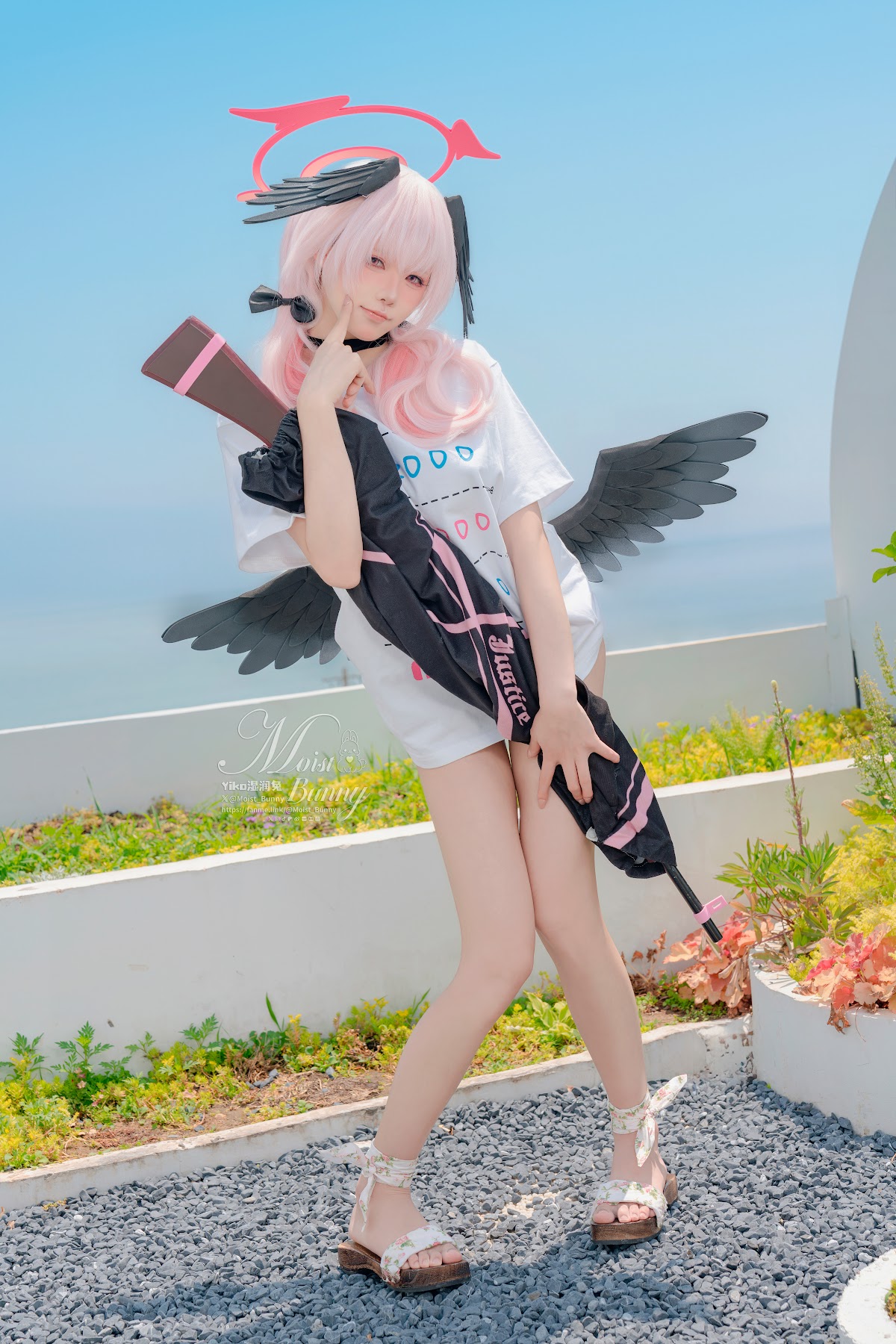Coser@黏黏团子兔 – 08月作品『下江小春 泳装』Honey - P34
