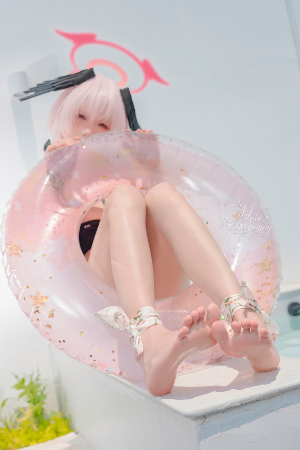 Coser@黏黏团子兔 – 08月作品『下江小春 泳装』Honey - P37