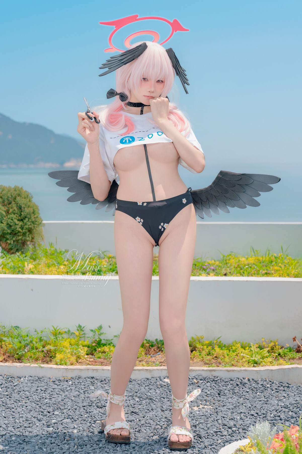 Coser@黏黏团子兔 – 08月作品『下江小春 泳装』Honey - P3