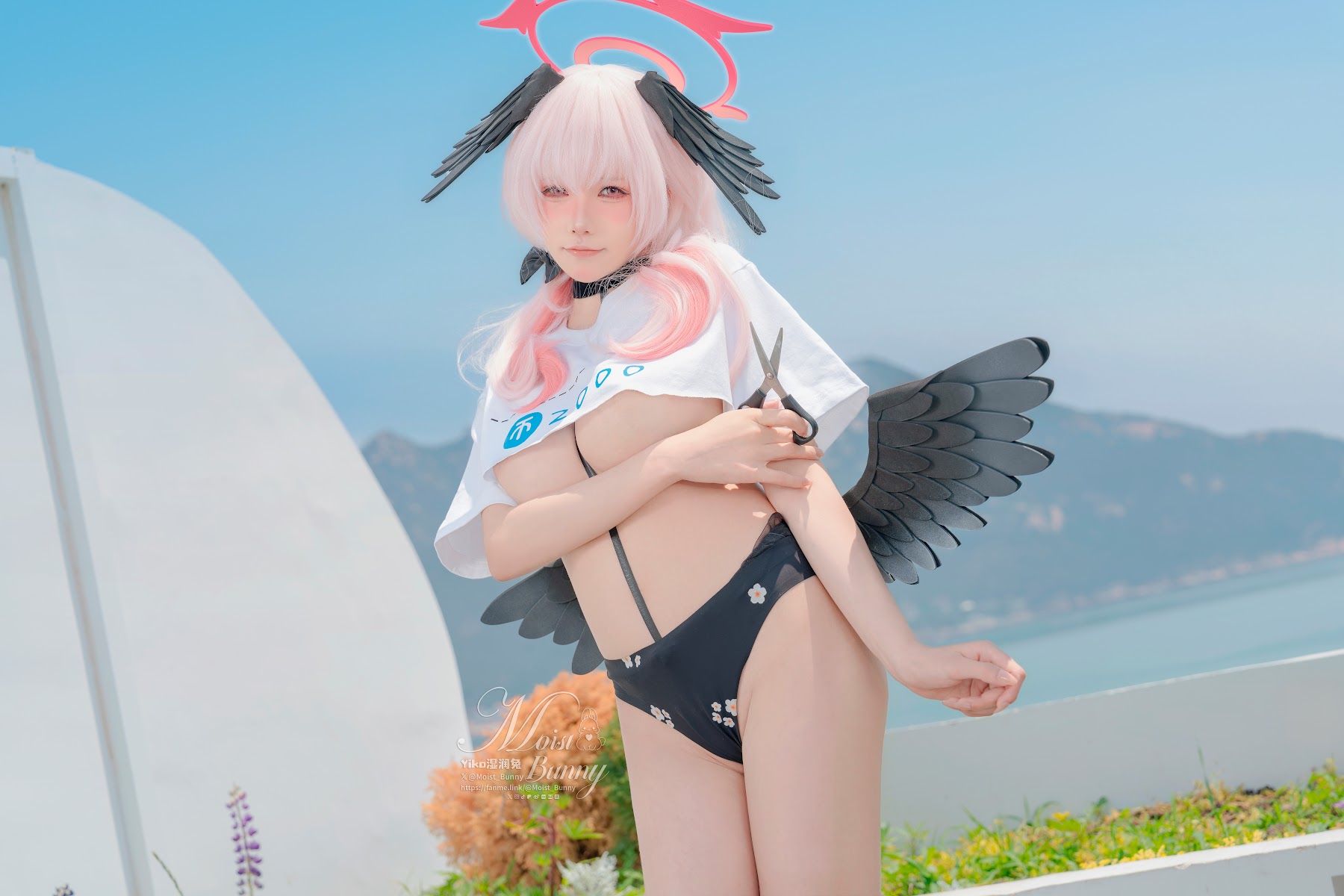 Coser@黏黏团子兔 – 08月作品『下江小春 泳装』Honey - P4