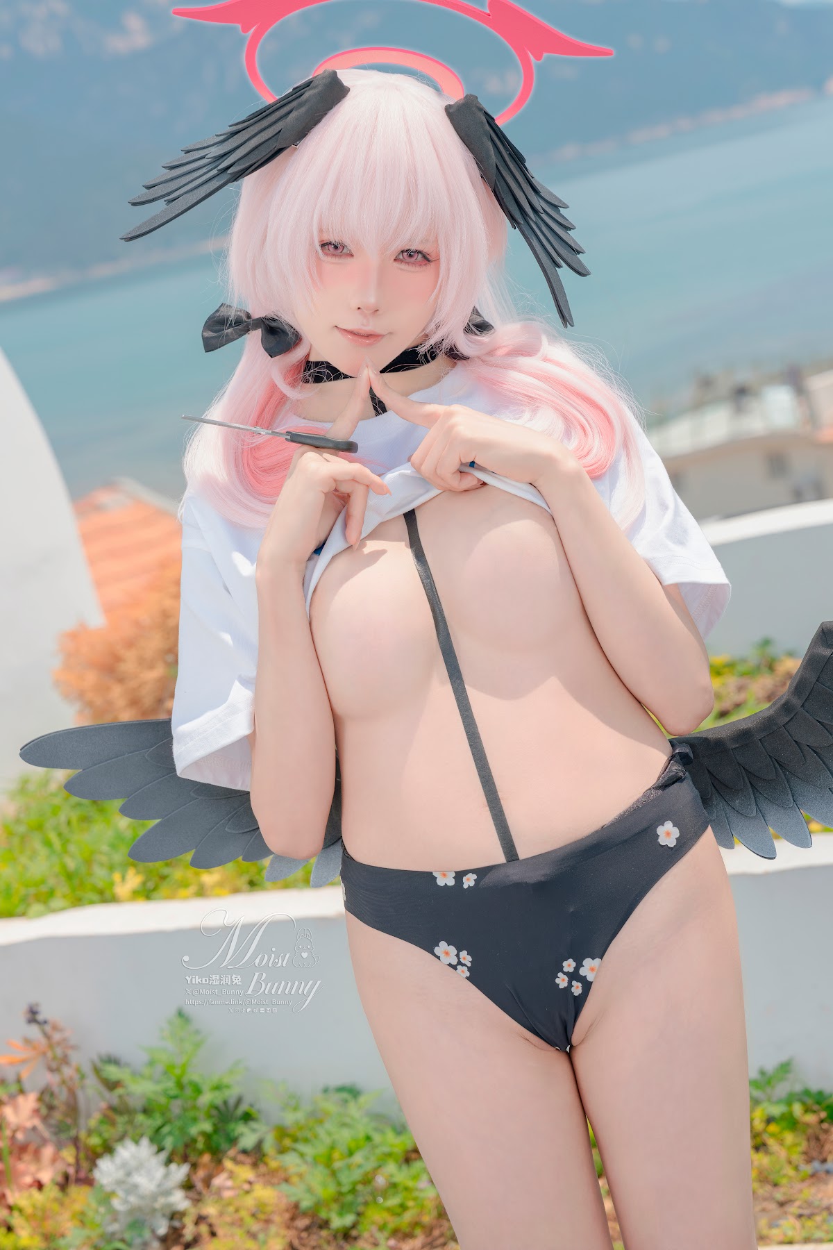 Coser@黏黏团子兔 – 08月作品『下江小春 泳装』Honey - P5