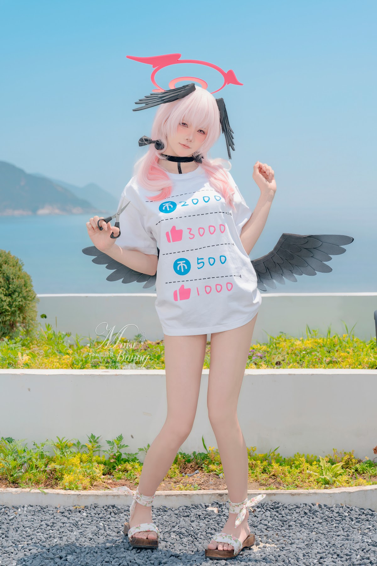 Coser@黏黏团子兔 – 08月作品『下江小春 泳装』Honey - P67