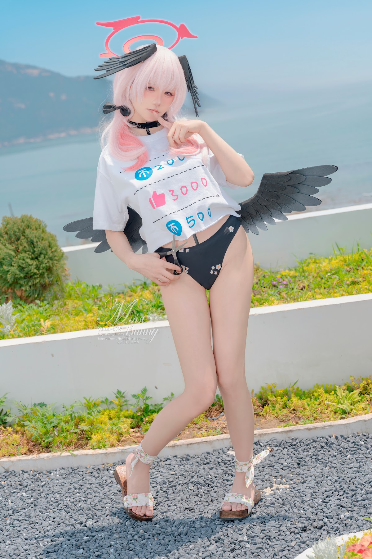 Coser@黏黏团子兔 – 08月作品『下江小春 泳装』Honey - P78