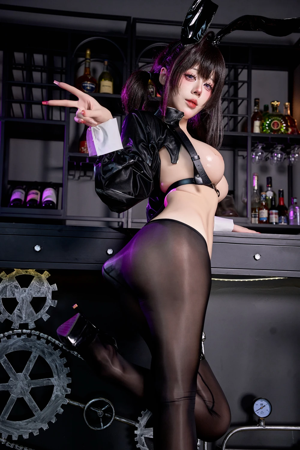 Cosplay 九言 – 棕色尘埃2 罗安·名人兔女郎 - P5