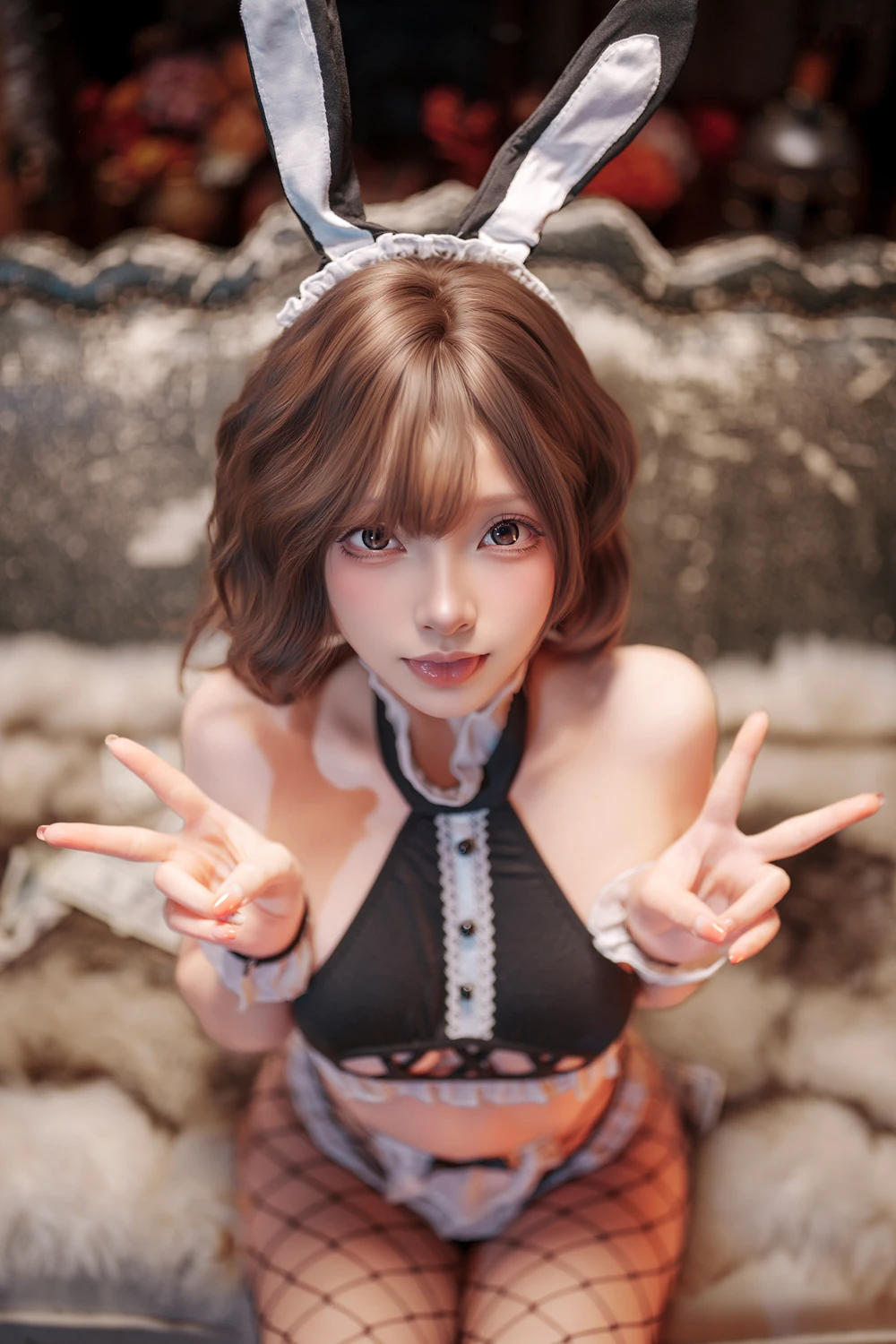 Cosplay Bangni邦尼 – 网袜兔女郎 - P43