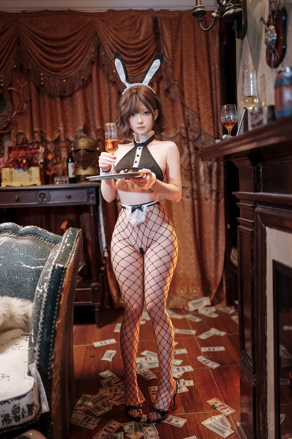 Cosplay Bangni邦尼 – 网袜兔女郎 - P49