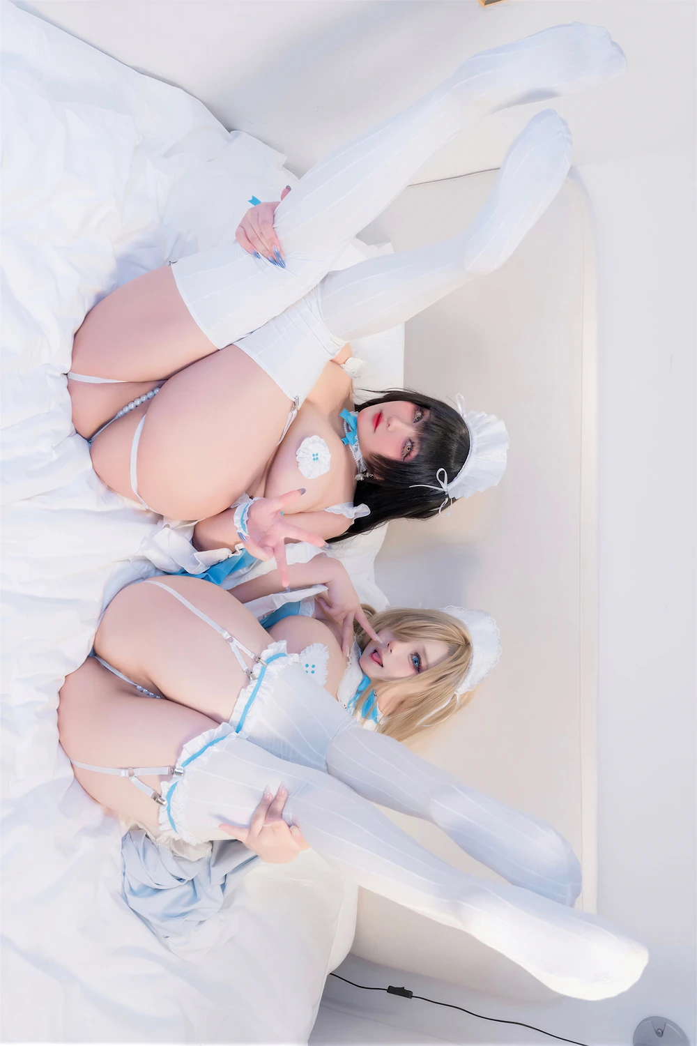Cosplay 洛璃LoLiSAMA & 角楯花凛 – 一之濑明日奈双人女仆 - P87