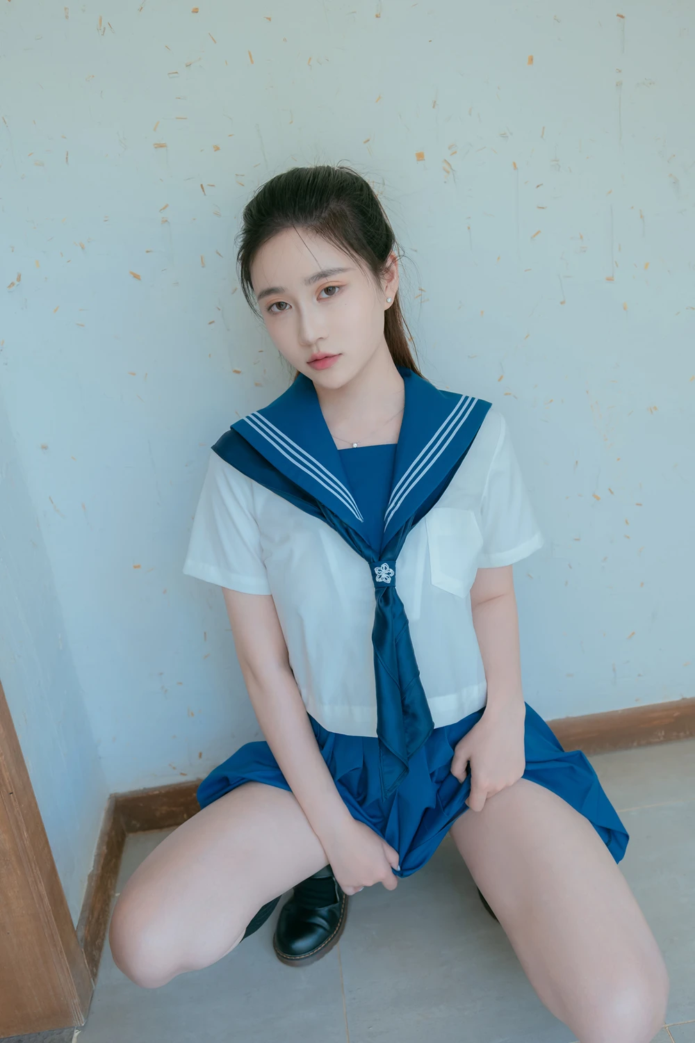 Cosplay 年年Nnian – 泡沫之夏JK & 背背裤 - P13