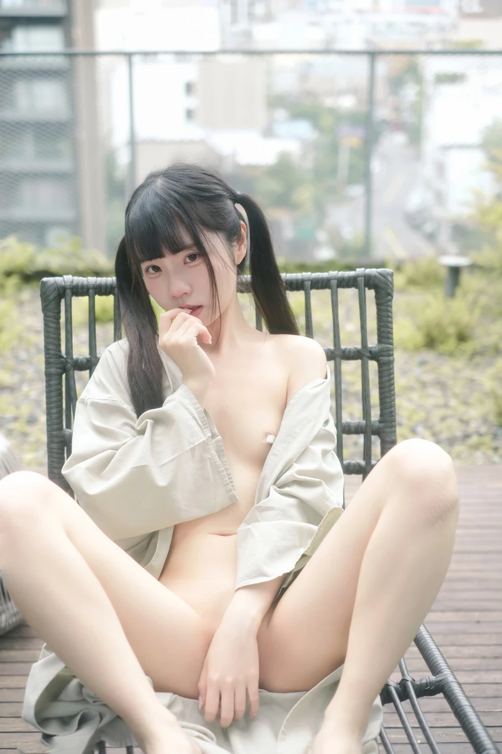 Cosplay 可可小白兔 – 在陽台做壞事的小兔兔 - P58