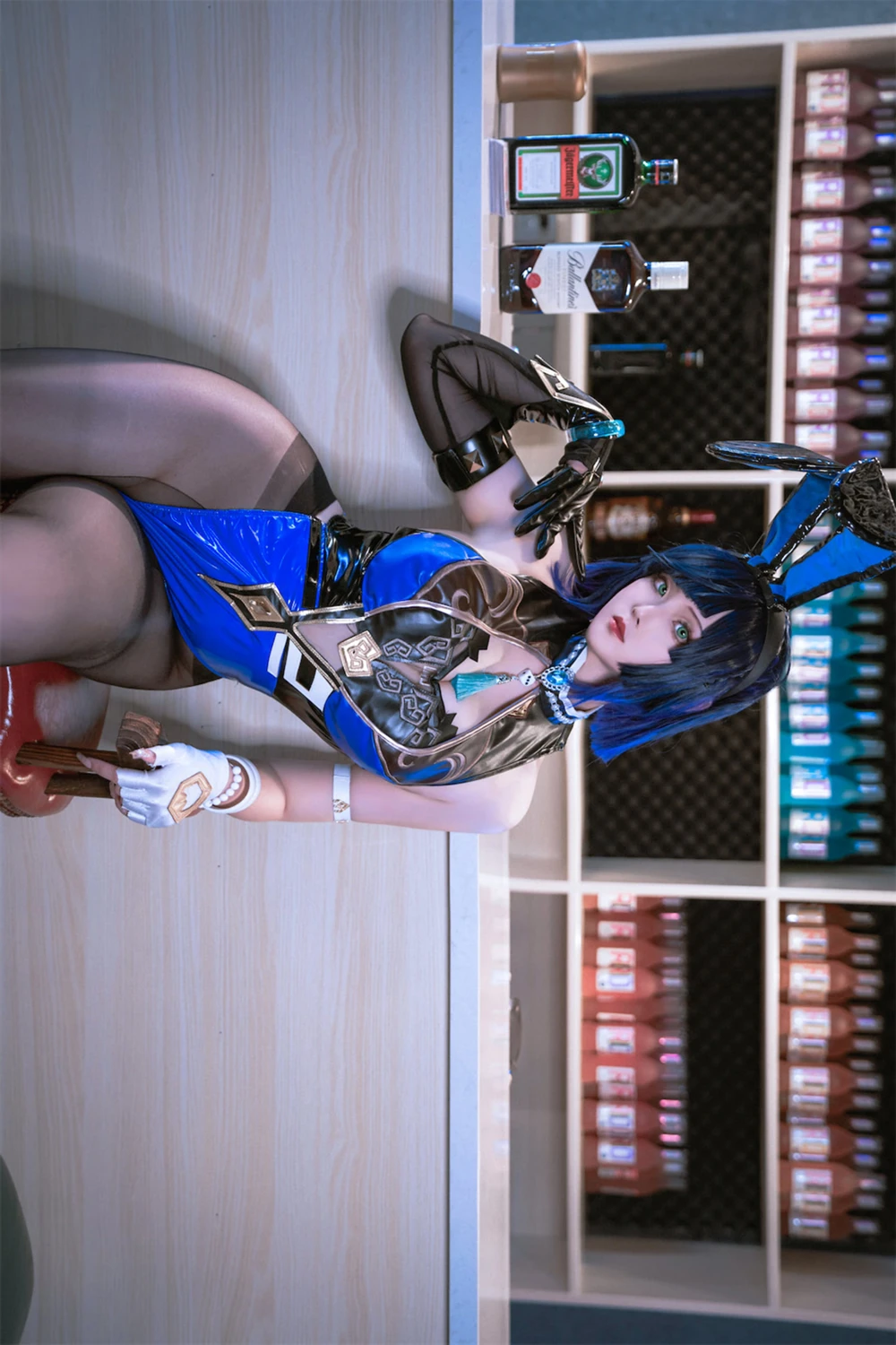 Cosplay Natsuko夏夏子 – 原神 夜兰兔女郎 - P1