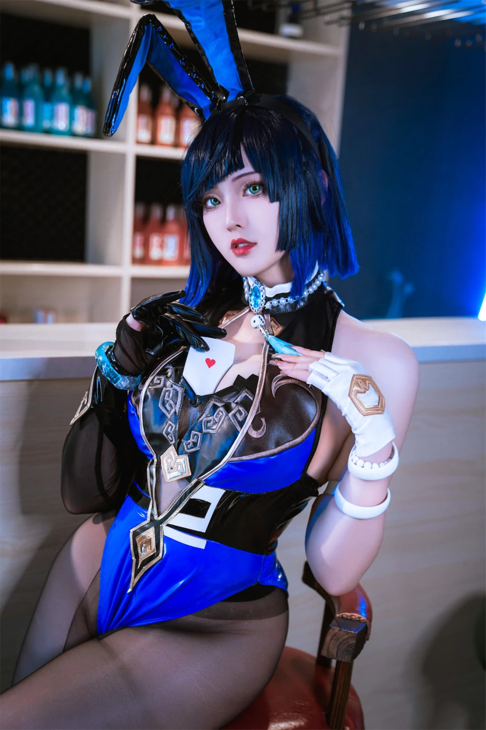 Cosplay Natsuko夏夏子 – 原神 夜兰兔女郎 - P22