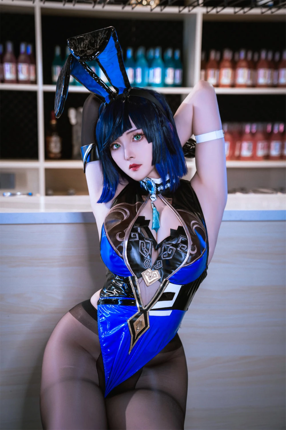 Cosplay Natsuko夏夏子 – 原神 夜兰兔女郎 - P25