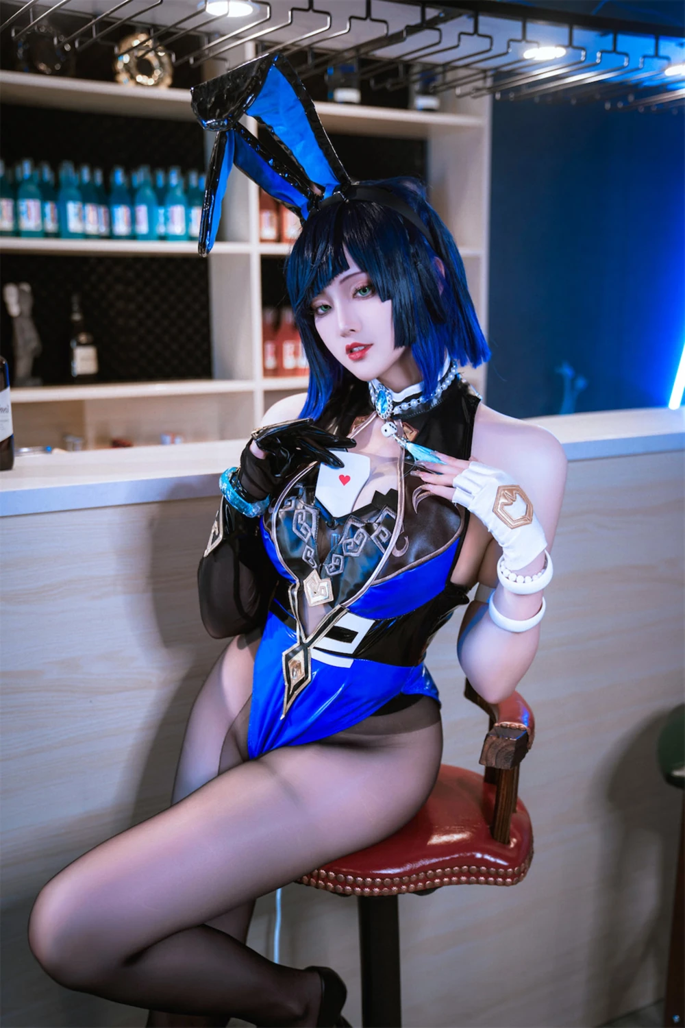 Cosplay Natsuko夏夏子 – 原神 夜兰兔女郎 - P2