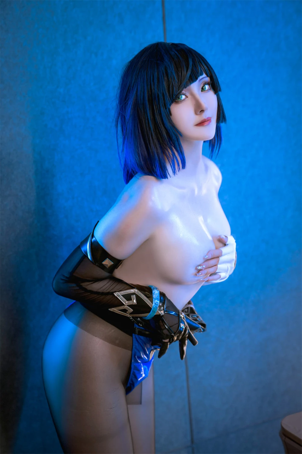 Cosplay Natsuko夏夏子 – 原神 夜兰兔女郎 - P75