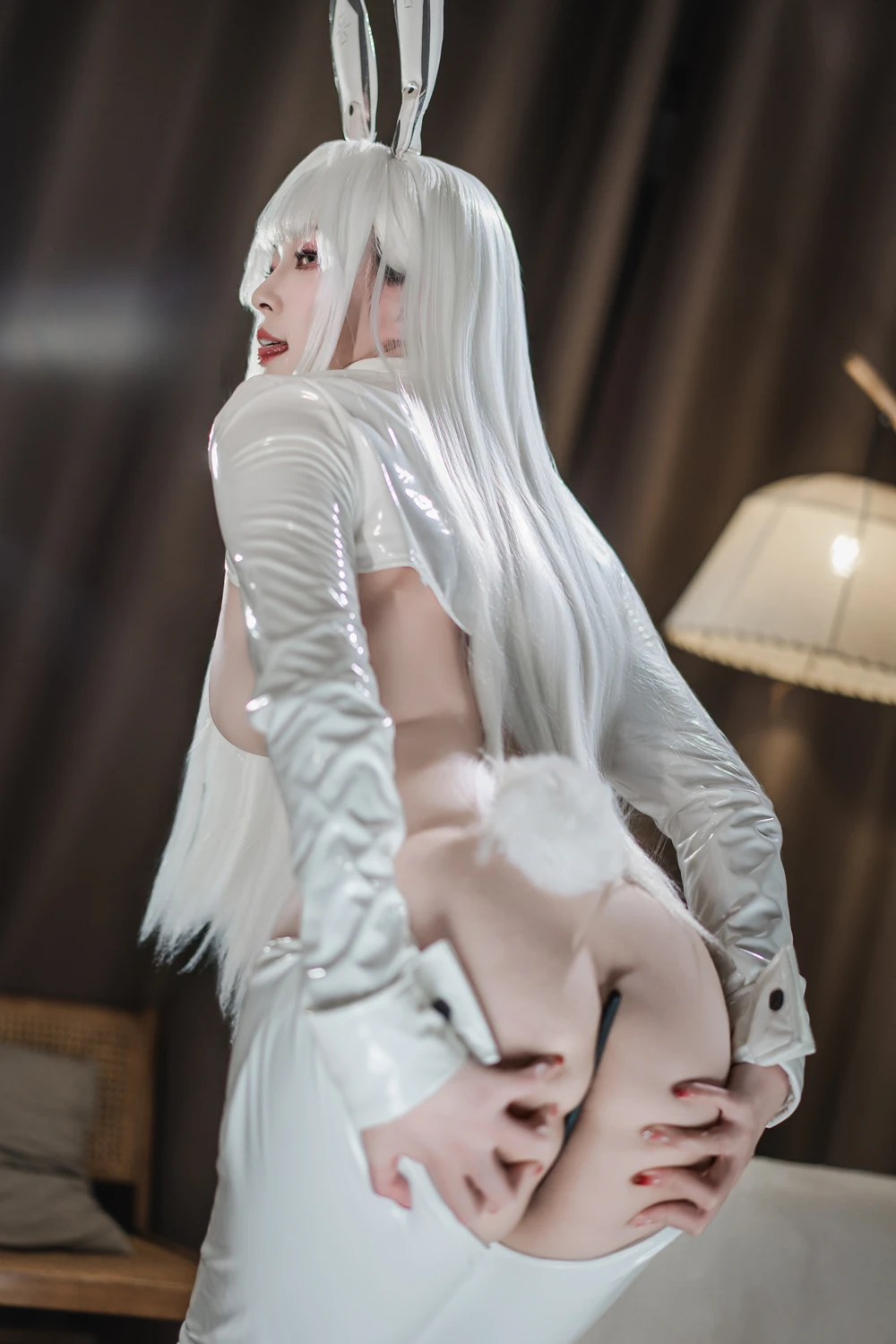 Cosplay Natsuko夏夏子 – NIKKE 布兰儿 逆兔女郎 - P14