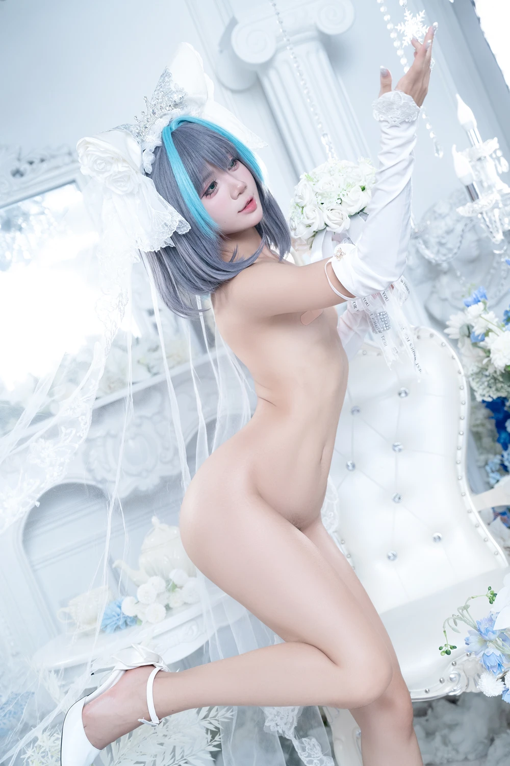 Cosplay PoppaChan – Cheshire Wedding & Nikke Blanc - P23