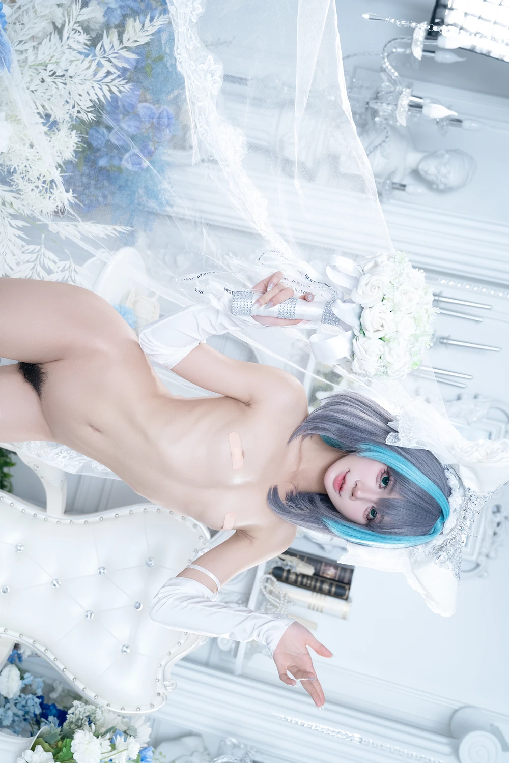 Cosplay PoppaChan – Cheshire Wedding & Nikke Blanc - P24