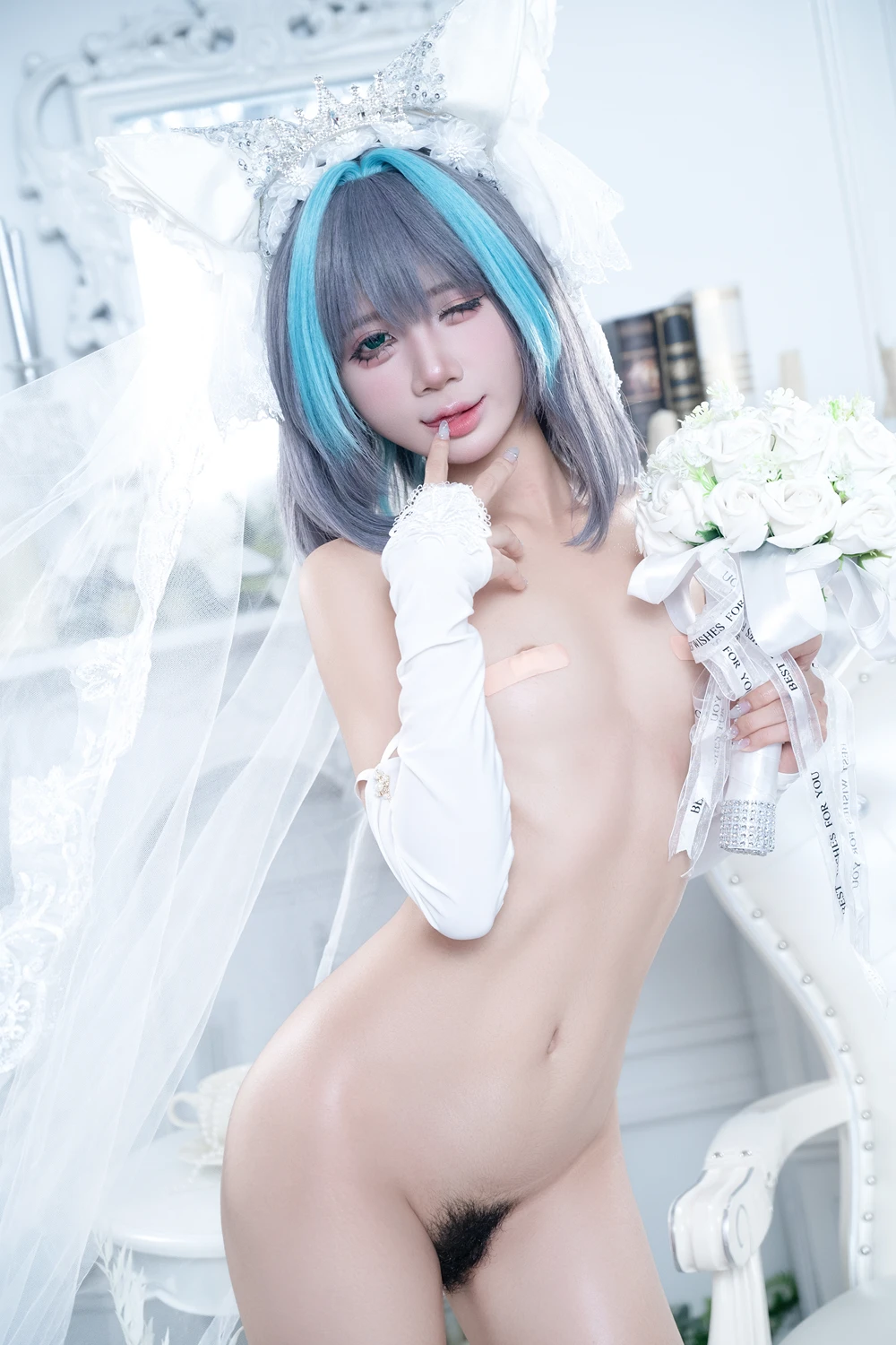 Cosplay PoppaChan – Cheshire Wedding & Nikke Blanc - P25
