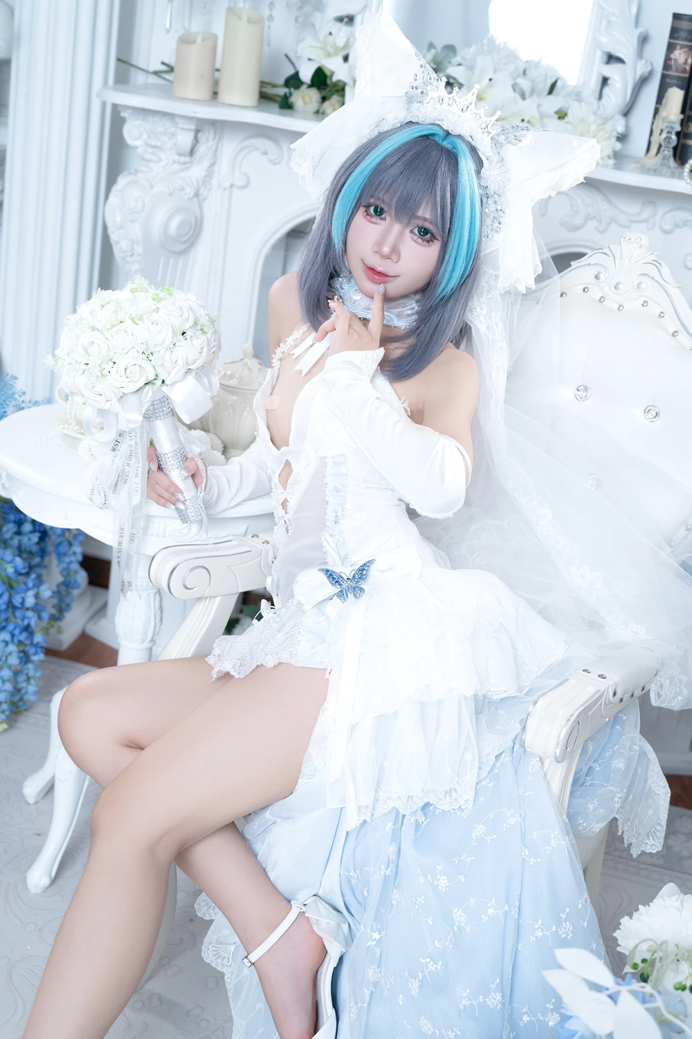 Cosplay PoppaChan – Cheshire Wedding & Nikke Blanc - P3