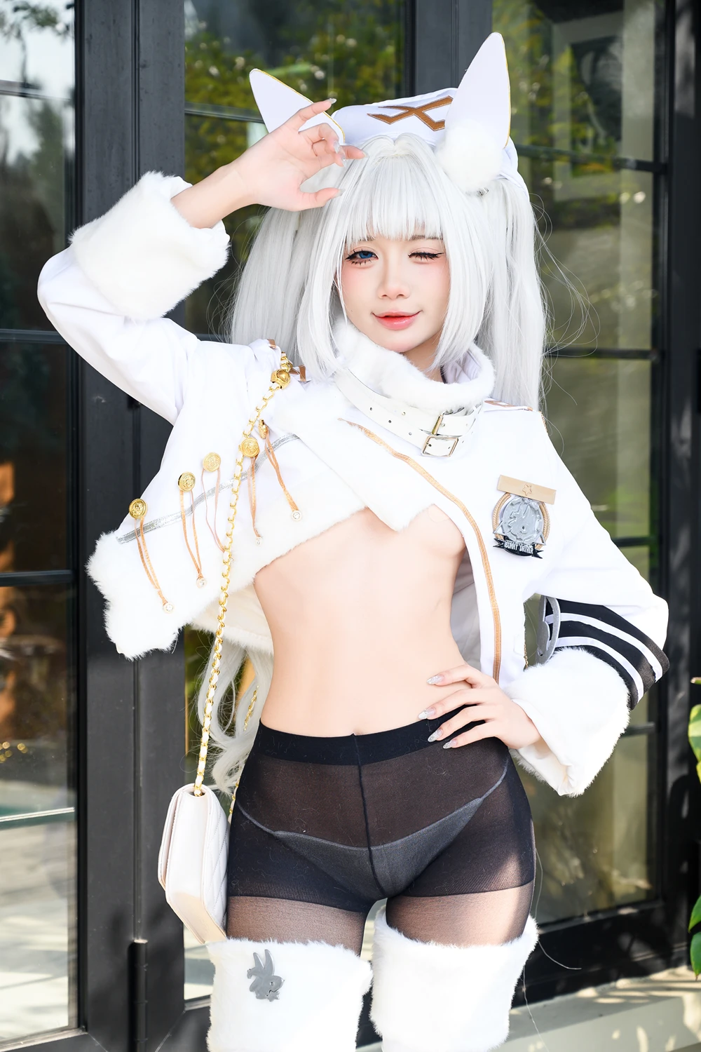 Cosplay PoppaChan – Cheshire Wedding & Nikke Blanc - P40