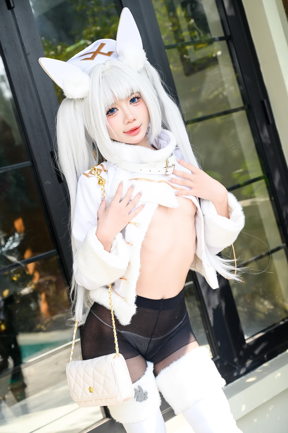 Cosplay PoppaChan – Cheshire Wedding & Nikke Blanc - P41