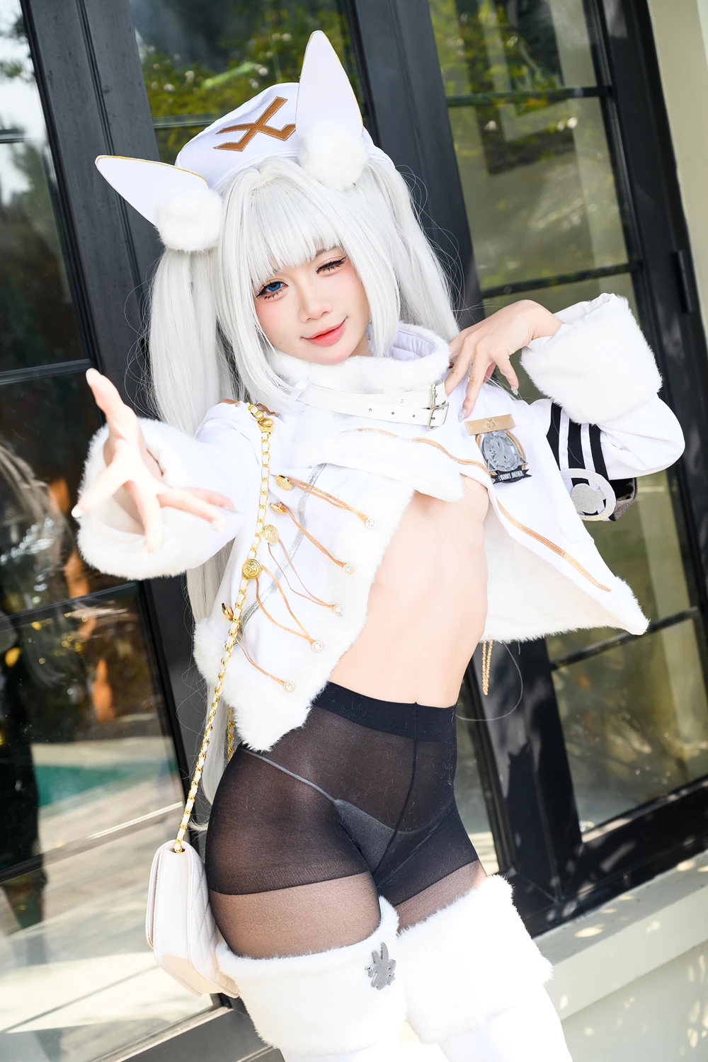 Cosplay PoppaChan – Cheshire Wedding & Nikke Blanc - P42