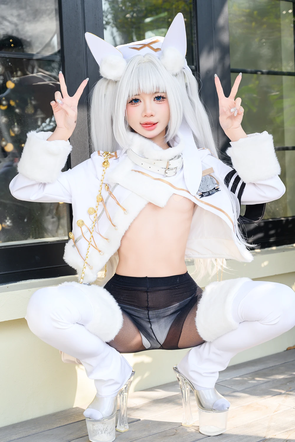 Cosplay PoppaChan – Cheshire Wedding & Nikke Blanc - P47
