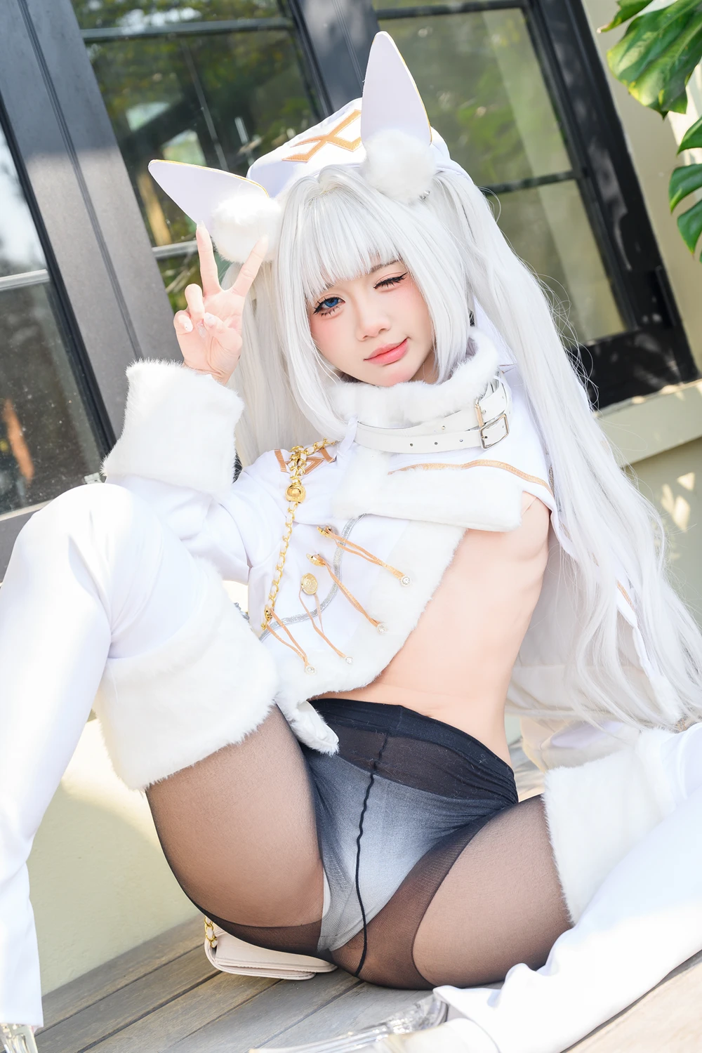 Cosplay PoppaChan – Cheshire Wedding & Nikke Blanc - P51