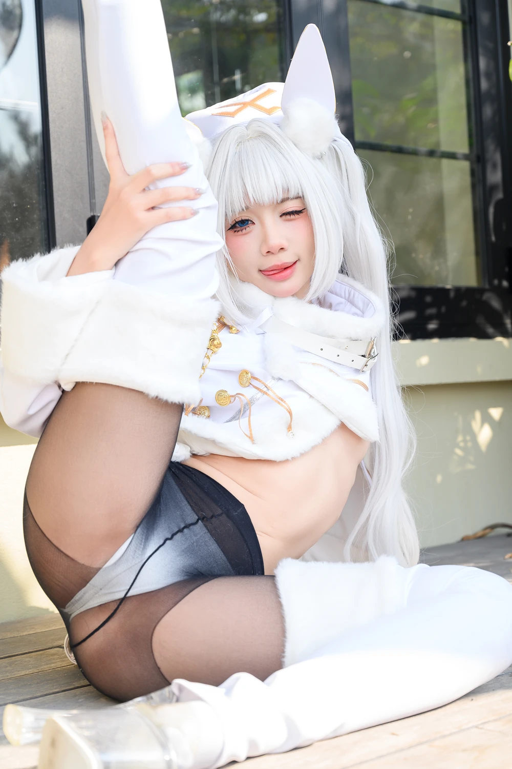 Cosplay PoppaChan – Cheshire Wedding & Nikke Blanc - P52