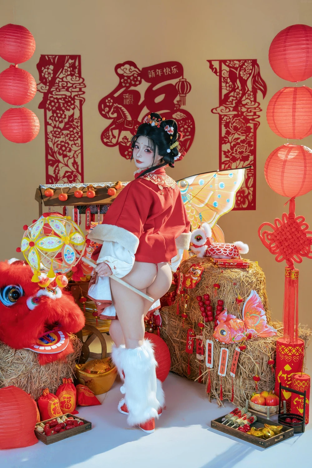 Cosplay Yuuhui玉汇 – 2026新春特辑 醒狮少女 - P14