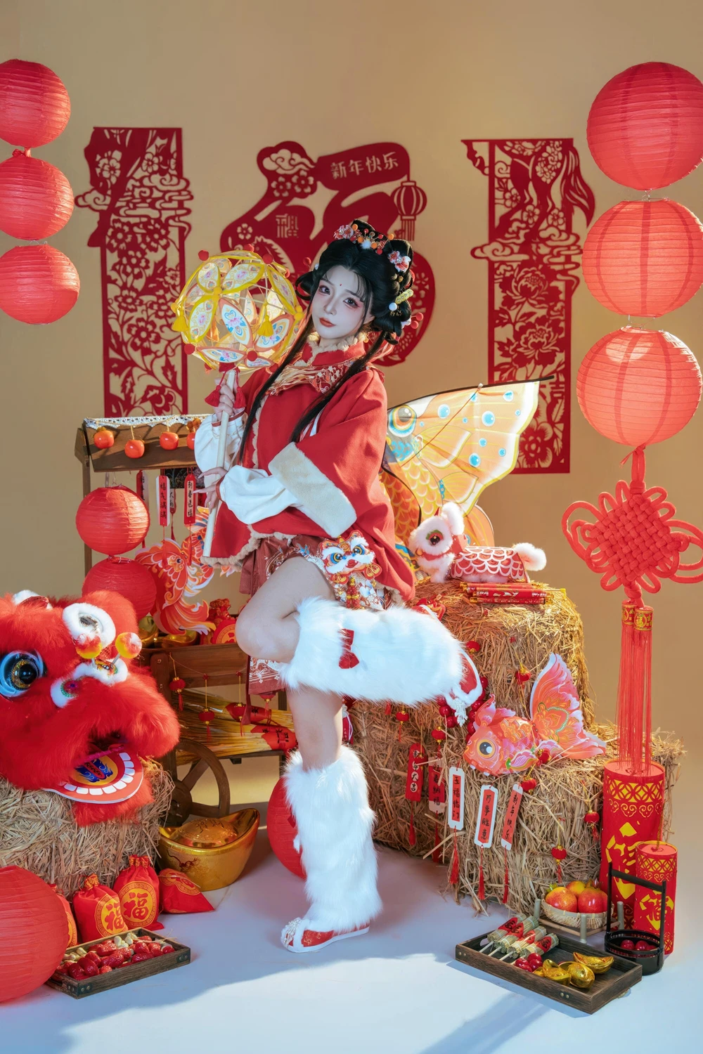 Cosplay Yuuhui玉汇 – 2026新春特辑 醒狮少女 - P15