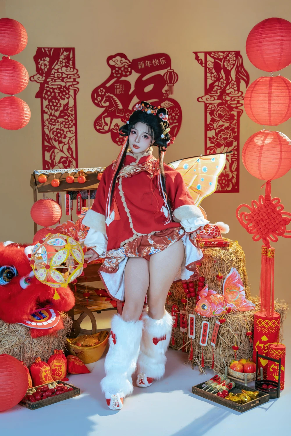 Cosplay Yuuhui玉汇 – 2026新春特辑 醒狮少女 - P16