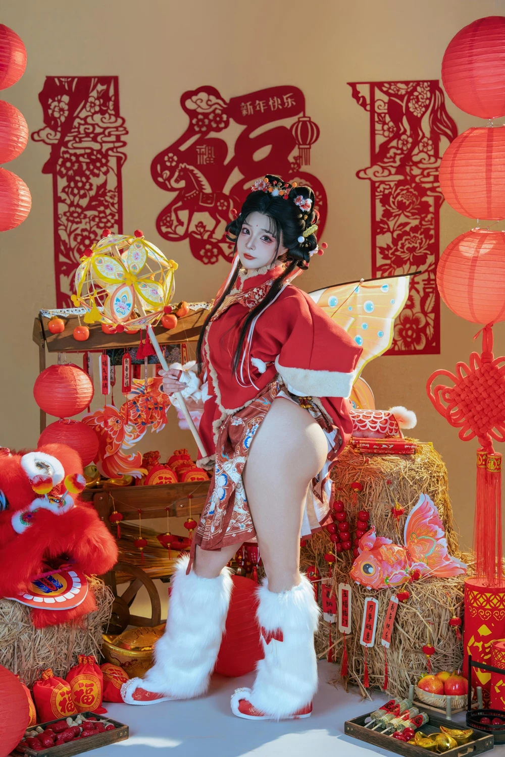 Cosplay Yuuhui玉汇 – 2026新春特辑 醒狮少女 - P17
