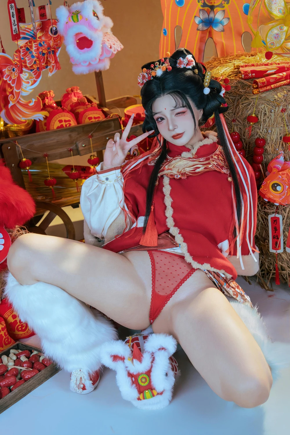 Cosplay Yuuhui玉汇 – 2026新春特辑 醒狮少女 - P27