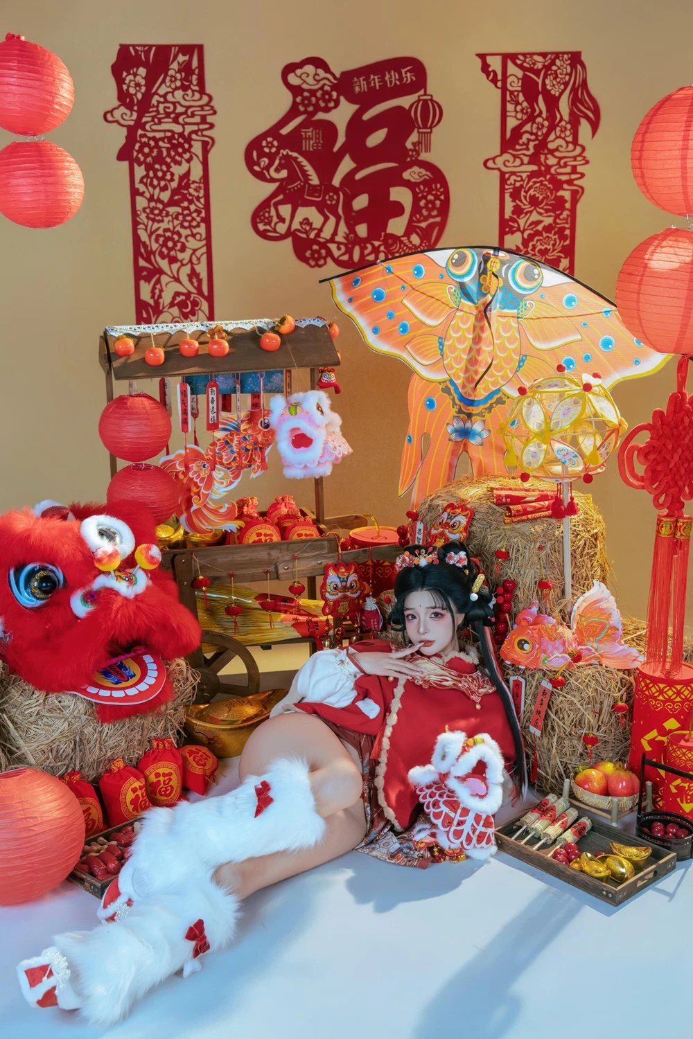 Cosplay Yuuhui玉汇 – 2026新春特辑 醒狮少女 - P32
