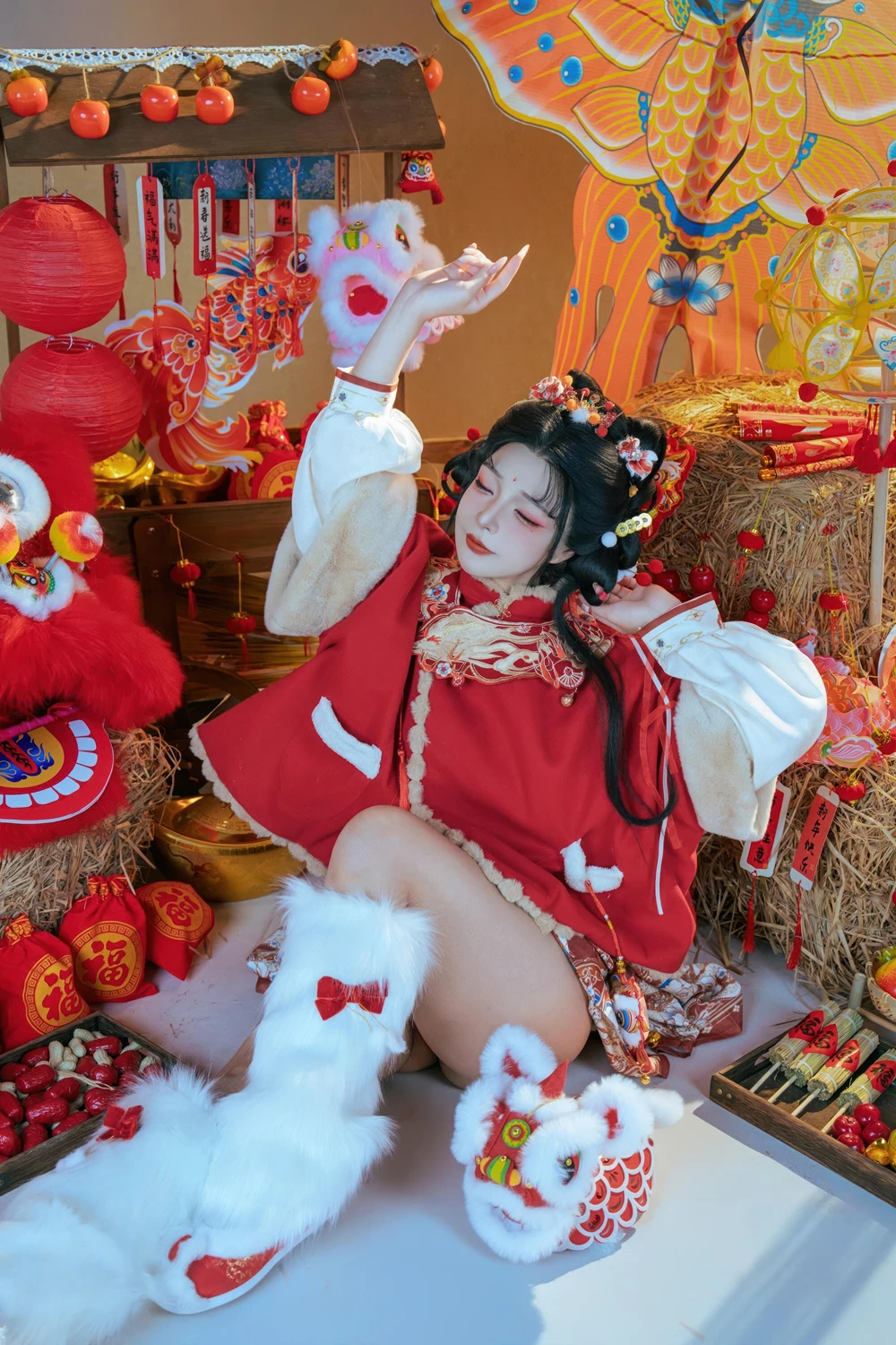 Cosplay Yuuhui玉汇 – 2026新春特辑 醒狮少女 - P33