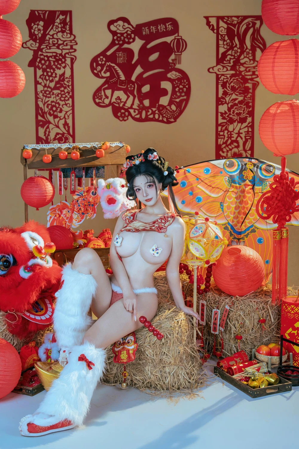 Cosplay Yuuhui玉汇 – 2026新春特辑 醒狮少女 - P35