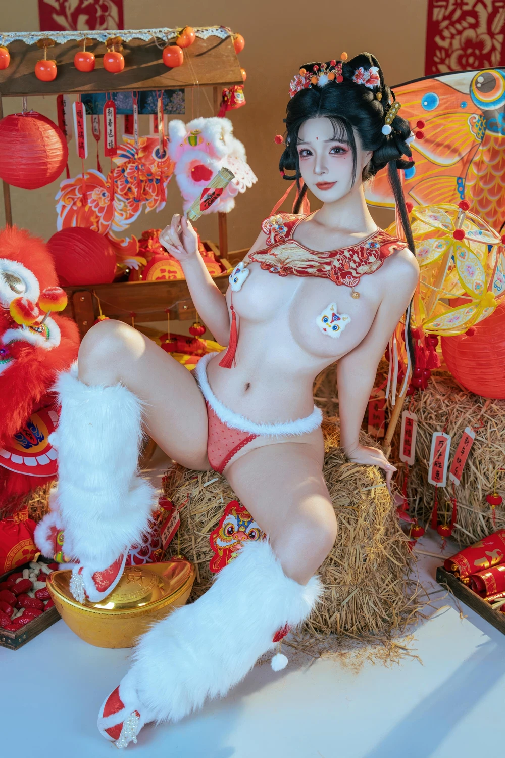 Cosplay Yuuhui玉汇 – 2026新春特辑 醒狮少女 - P36