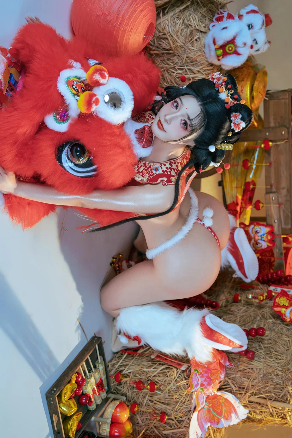 Cosplay Yuuhui玉汇 – 2026新春特辑 醒狮少女 - P43