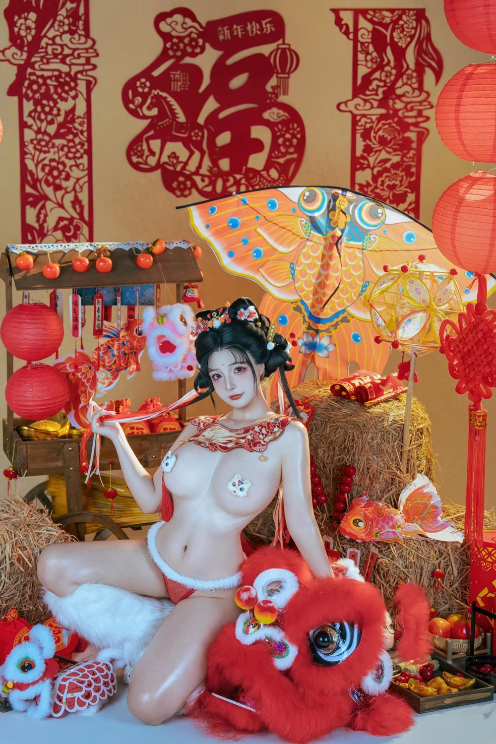 Cosplay Yuuhui玉汇 – 2026新春特辑 醒狮少女 - P47