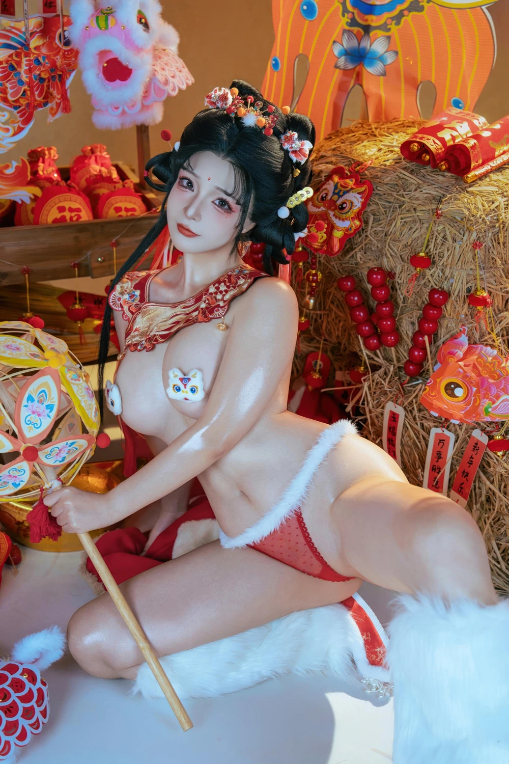 Cosplay Yuuhui玉汇 – 2026新春特辑 醒狮少女 - P56