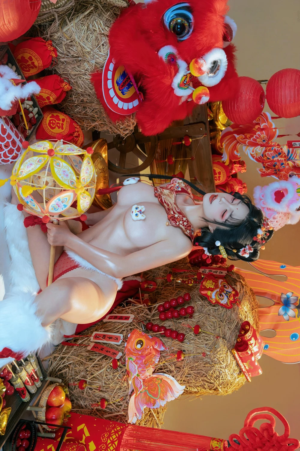 Cosplay Yuuhui玉汇 – 2026新春特辑 醒狮少女 - P57